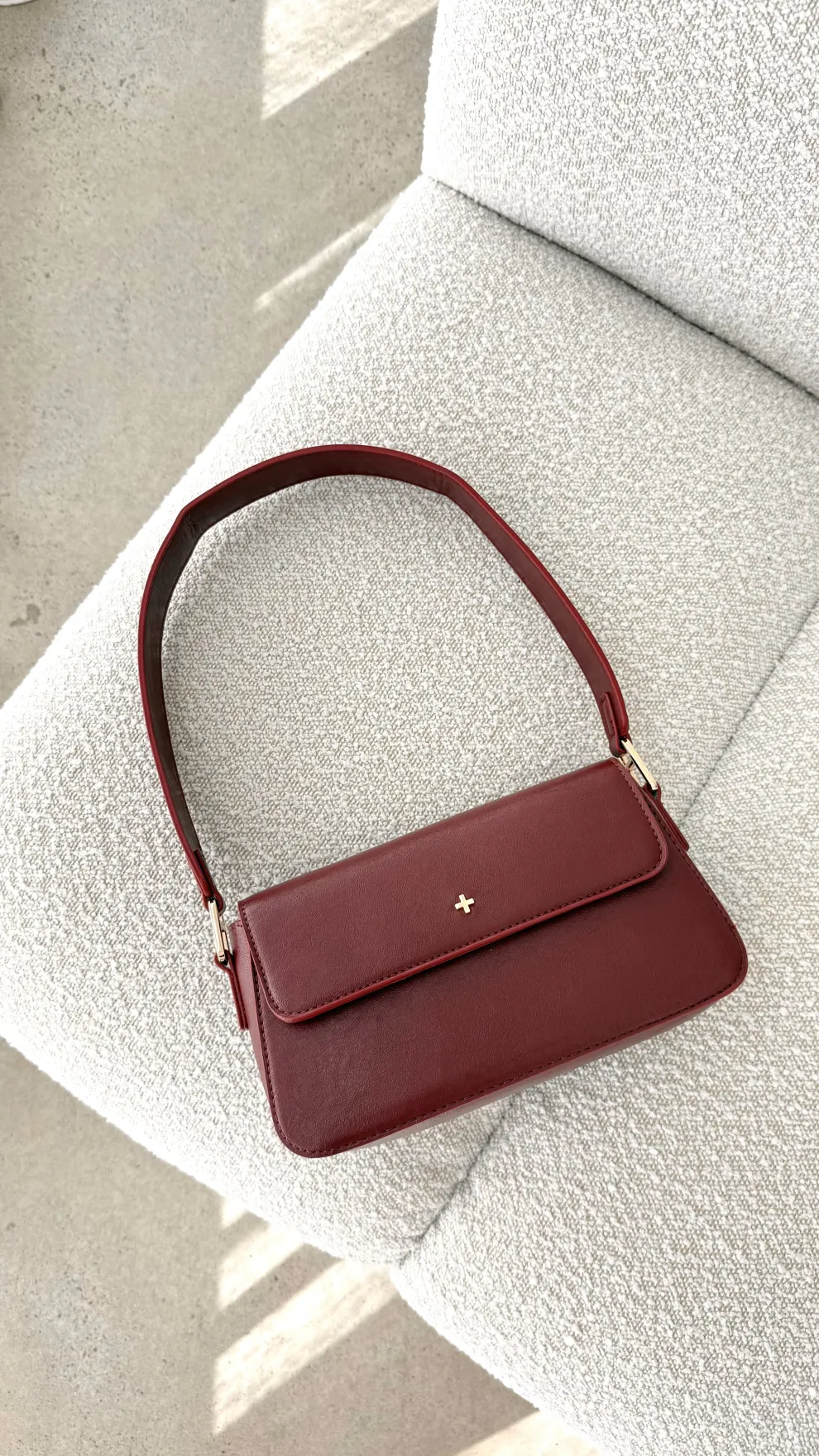 Jocelyn Shoulder Bag - Burgundy PU
