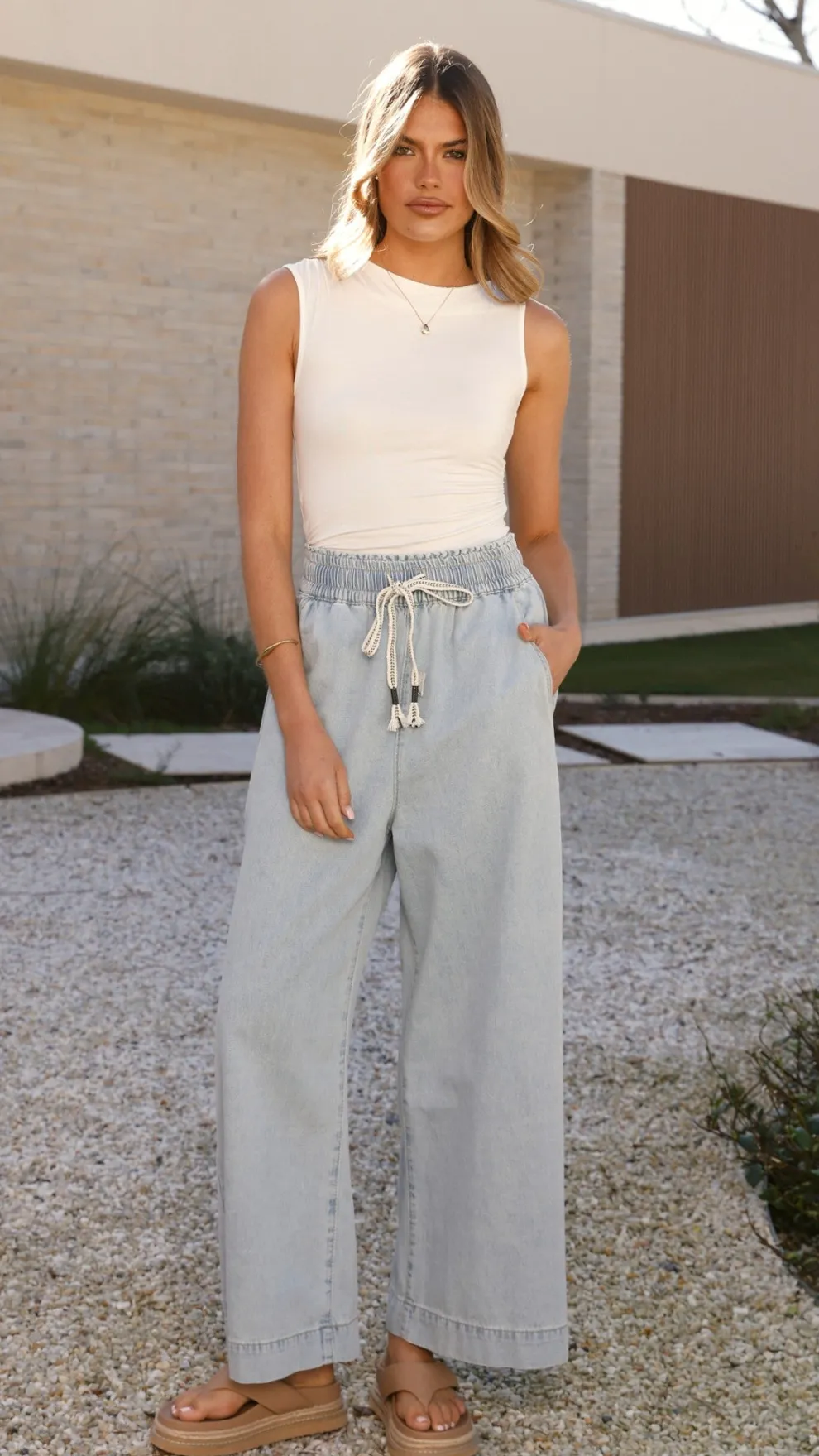 Josephine Pants - Light Blue Denim