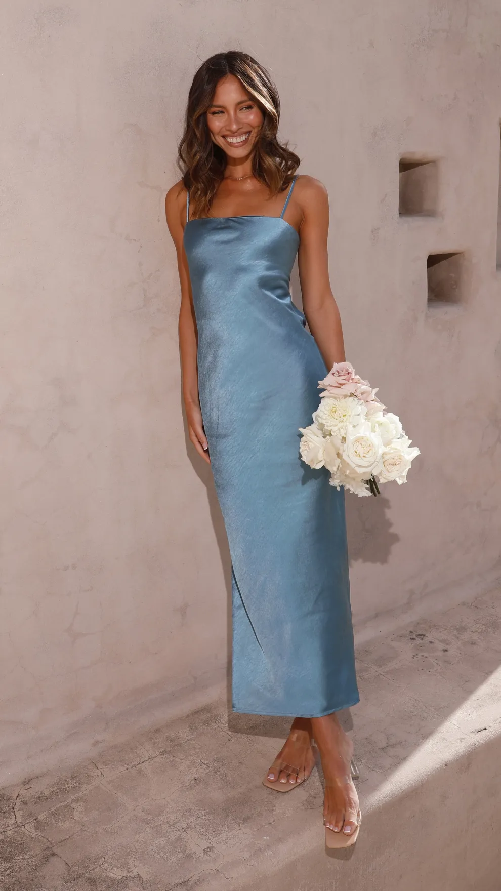 Keira Maxi Dress - Steel Blue