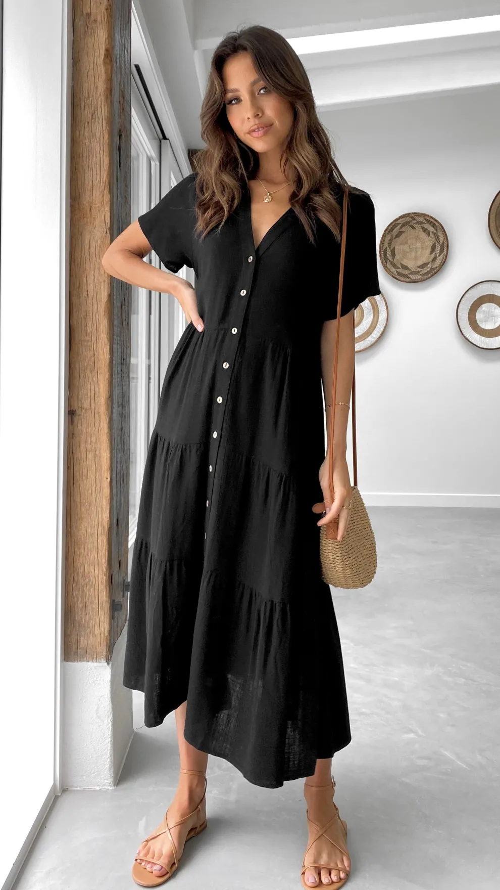 Kimberly Midi Dress - Black