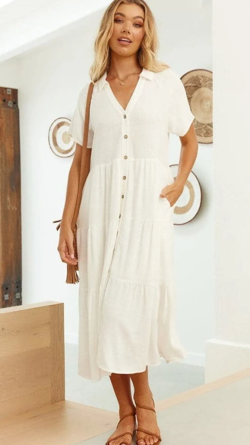 Kimberly Midi Dress - White