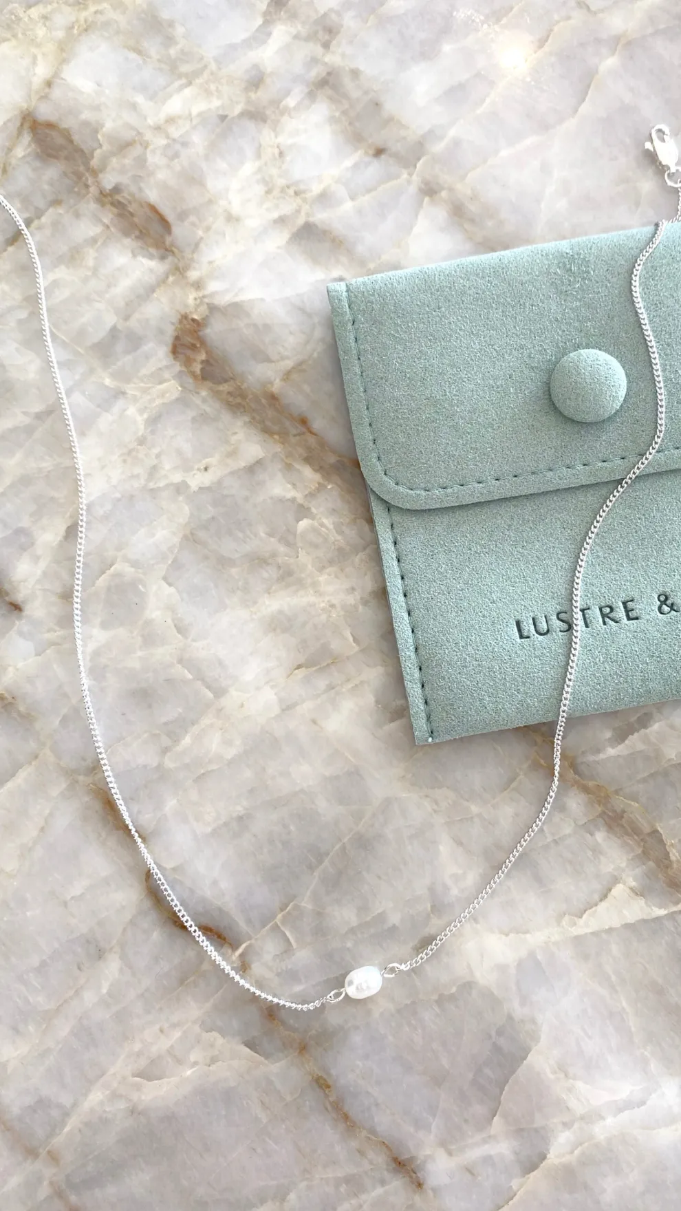 Kimmy Necklace - Silver/Pearl