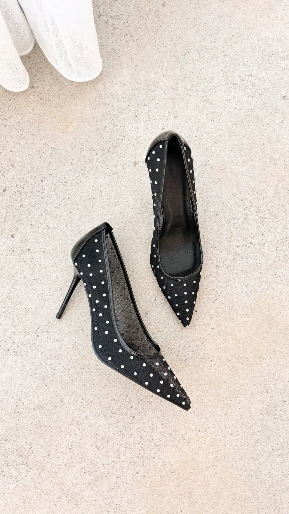 Lee Heels - Black Mesh Diamante