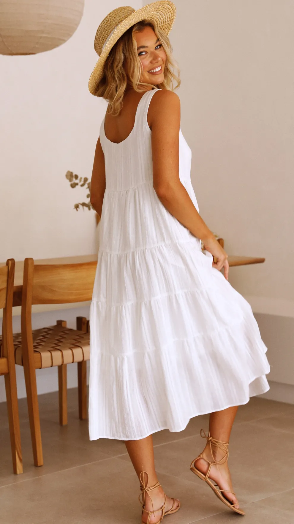 Liza Midi Dress - White