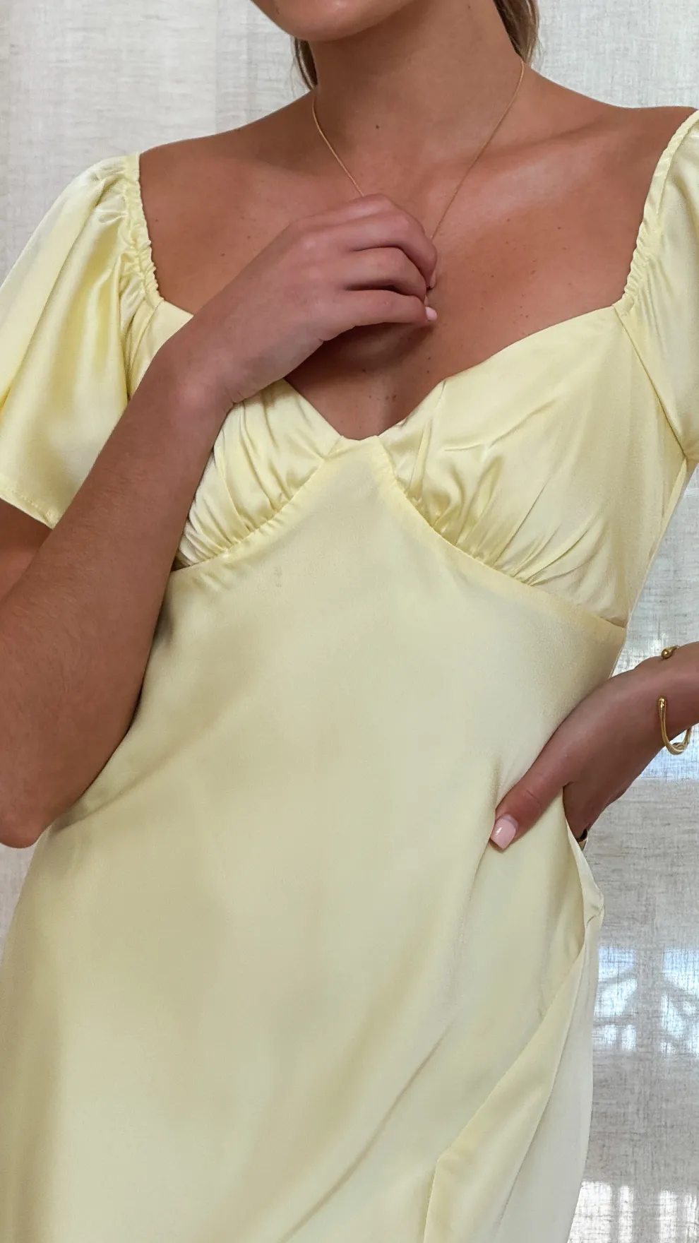 Louisa Midi Dress - Yellow