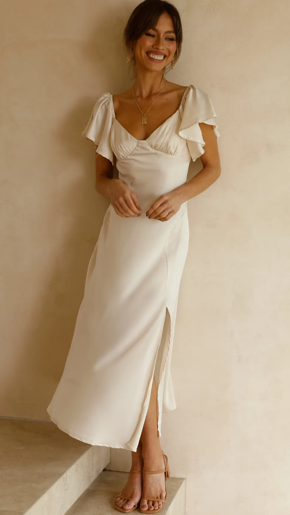 Louisa Midi Dress - Ivory