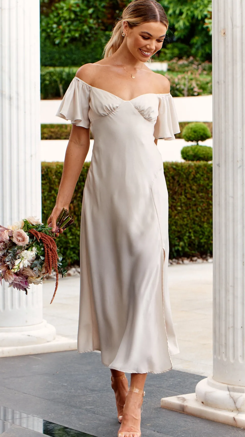 Louisa Midi Dress - Ivory