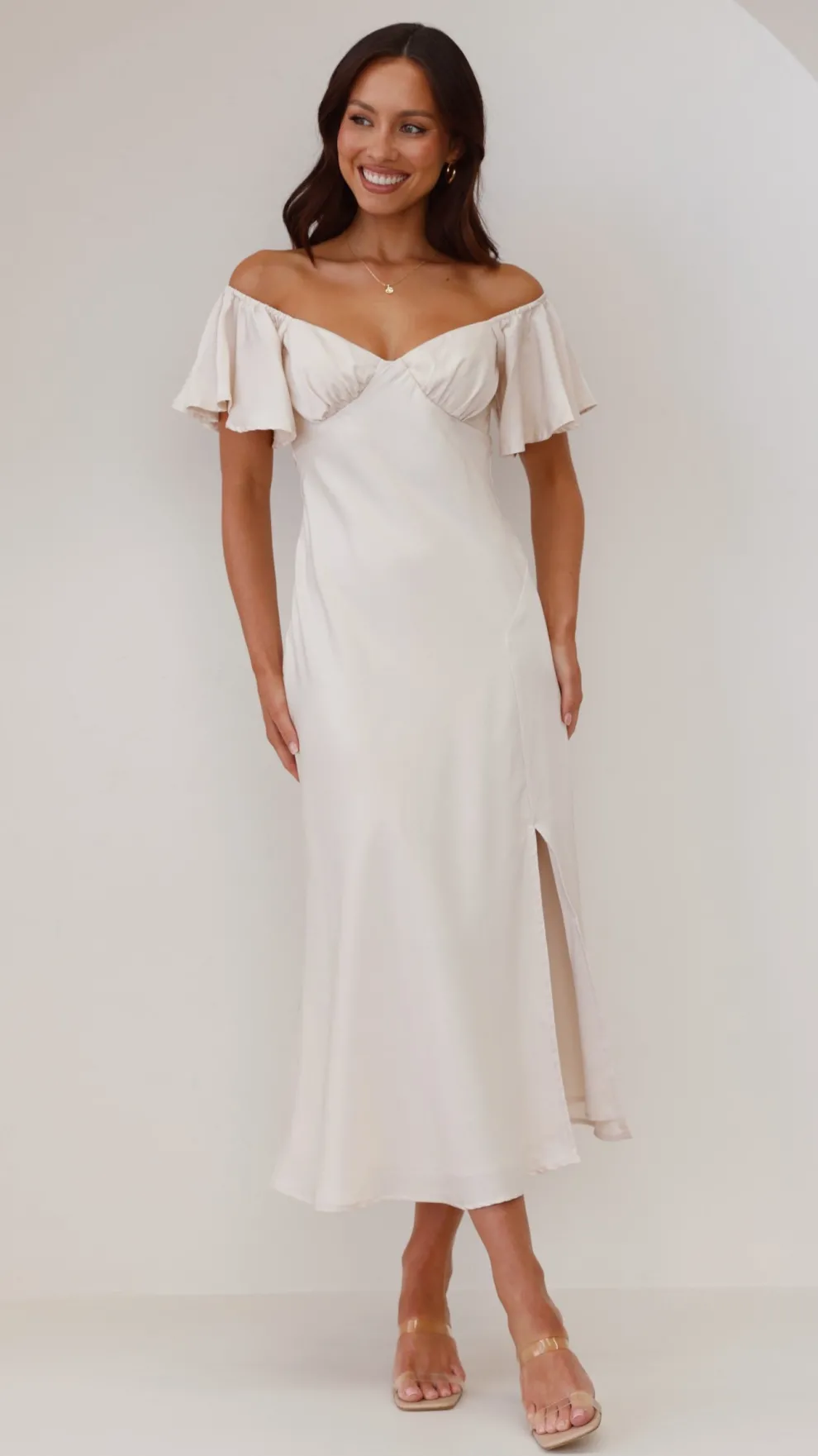 Louisa Midi Dress - Ivory