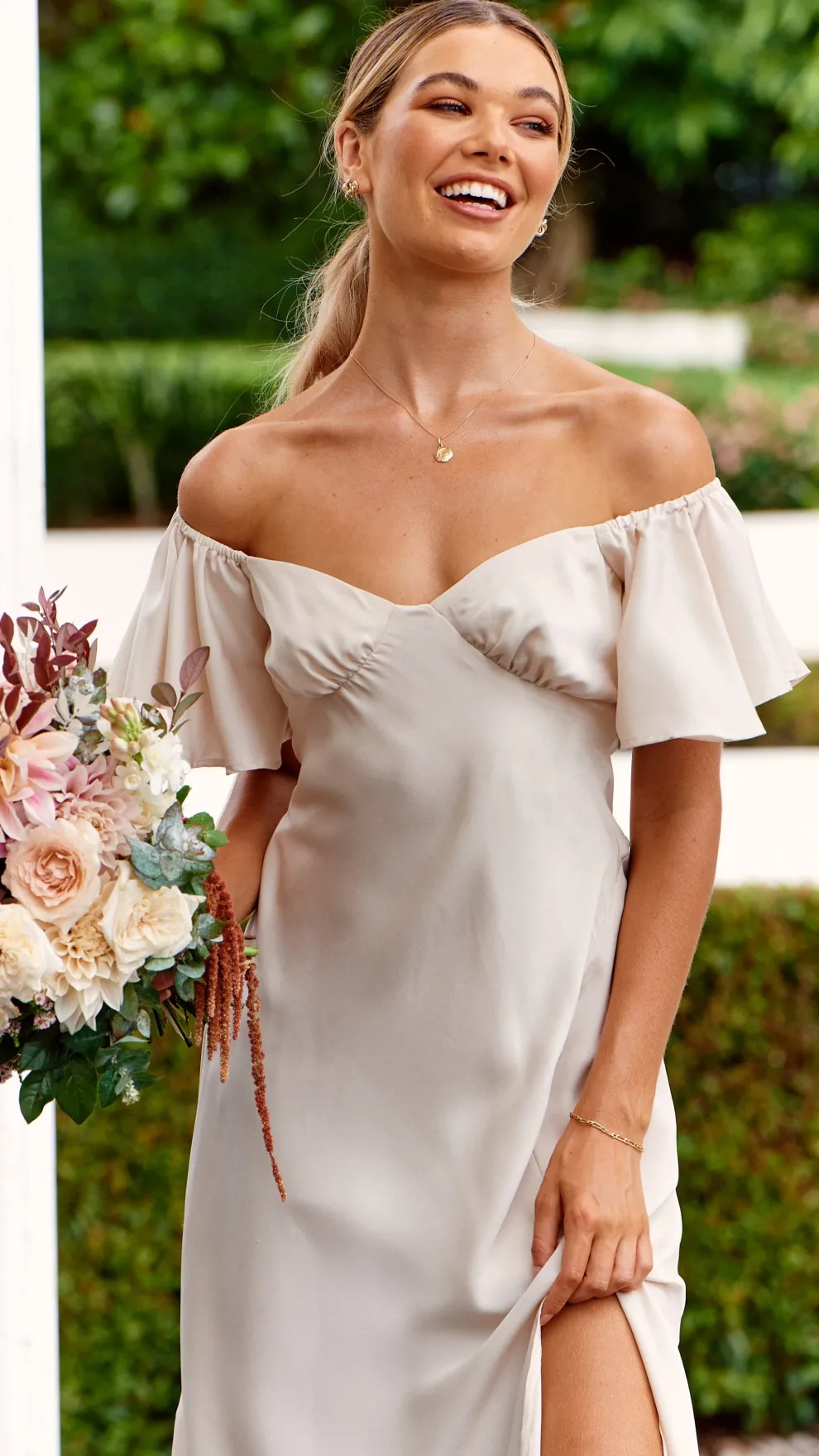 Louisa Midi Dress - Ivory