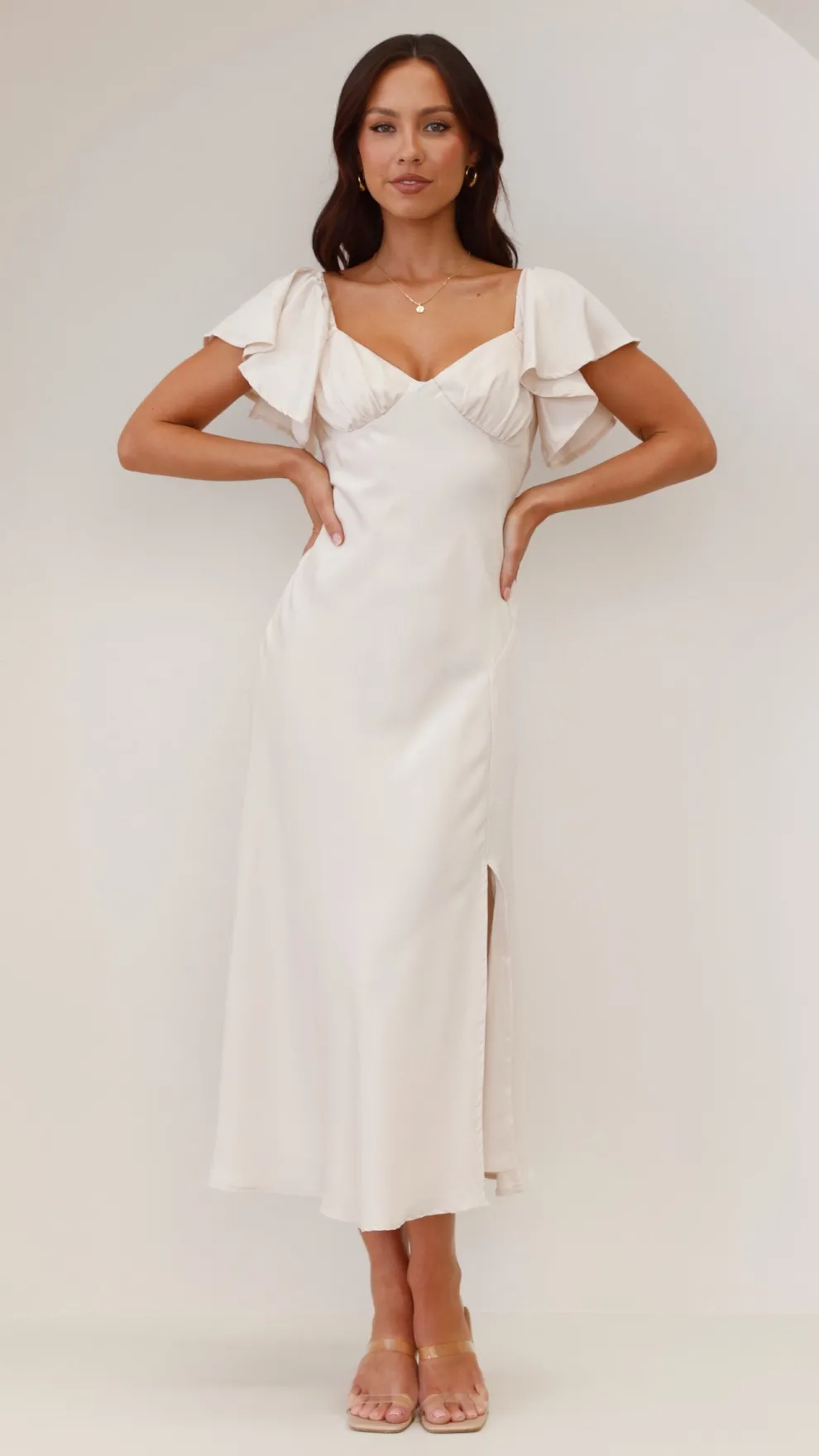 Louisa Midi Dress - Ivory