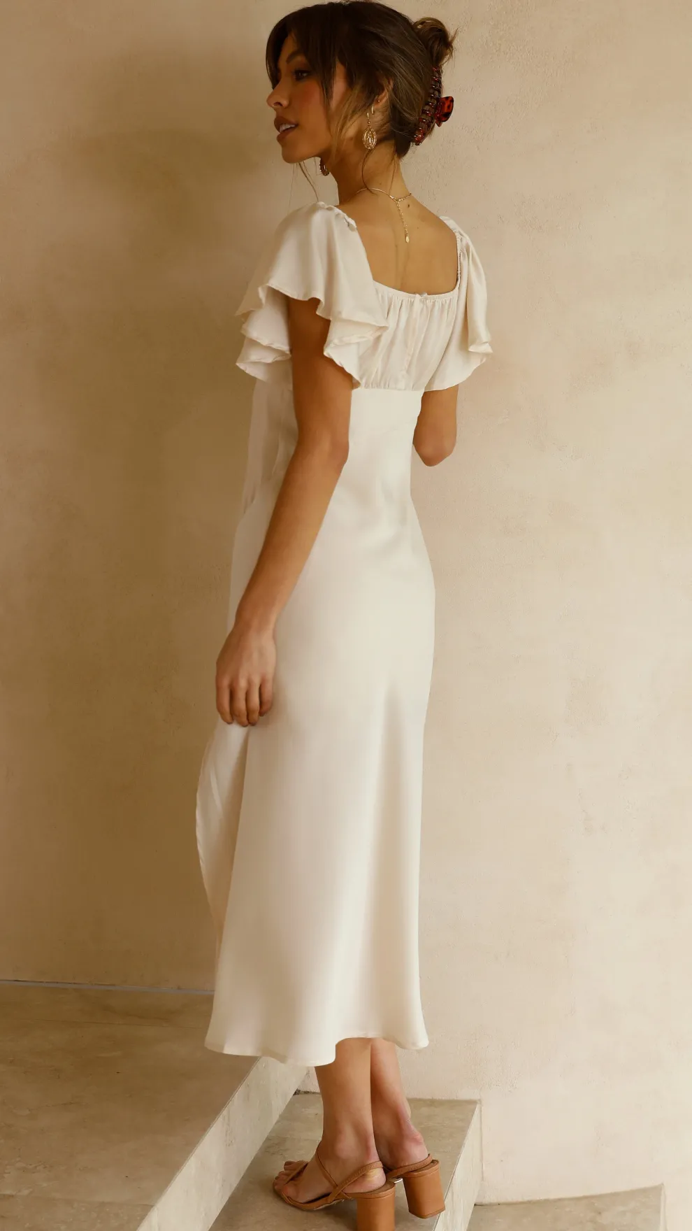 Louisa Midi Dress - Ivory