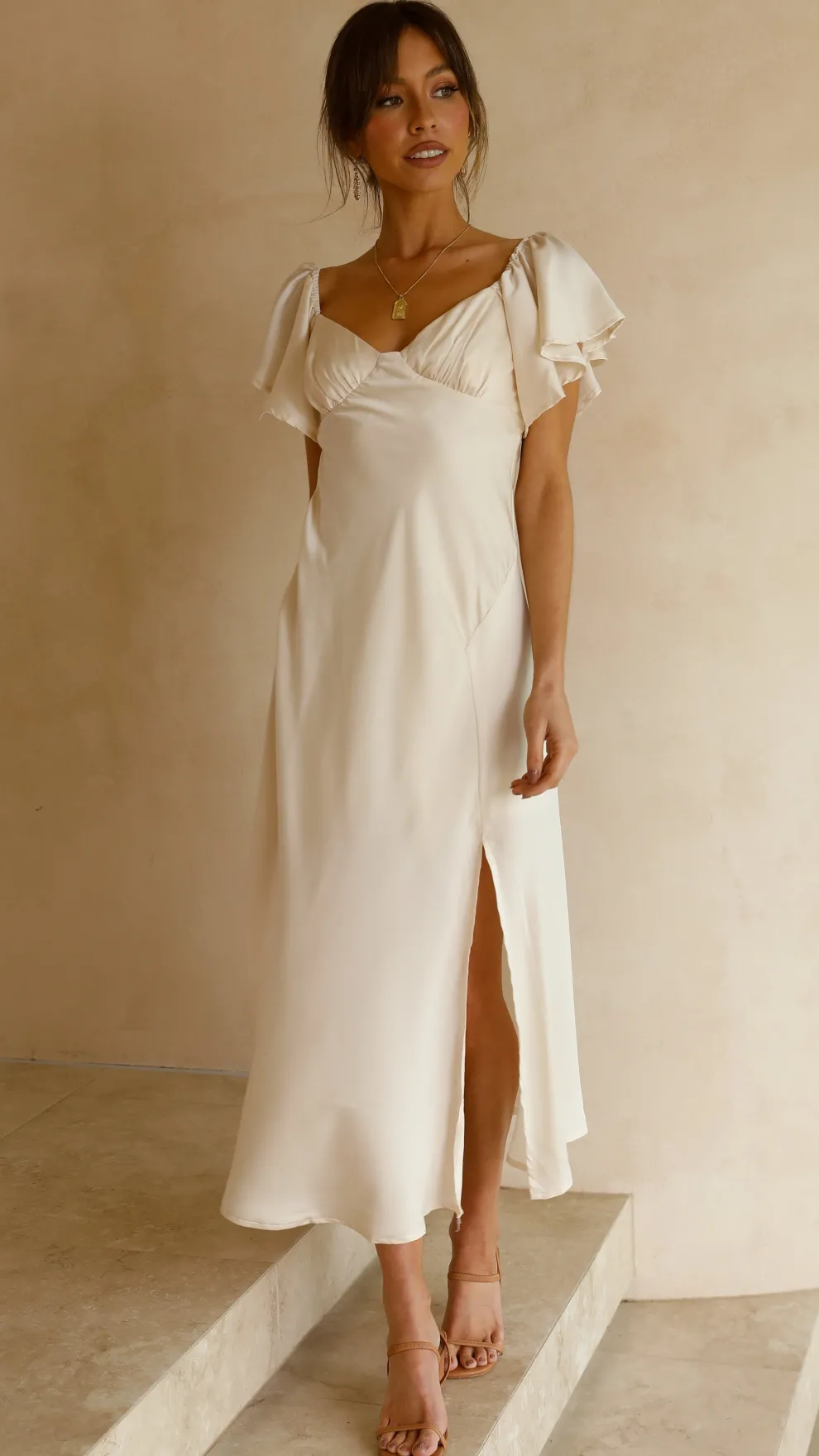 Louisa Midi Dress - Ivory