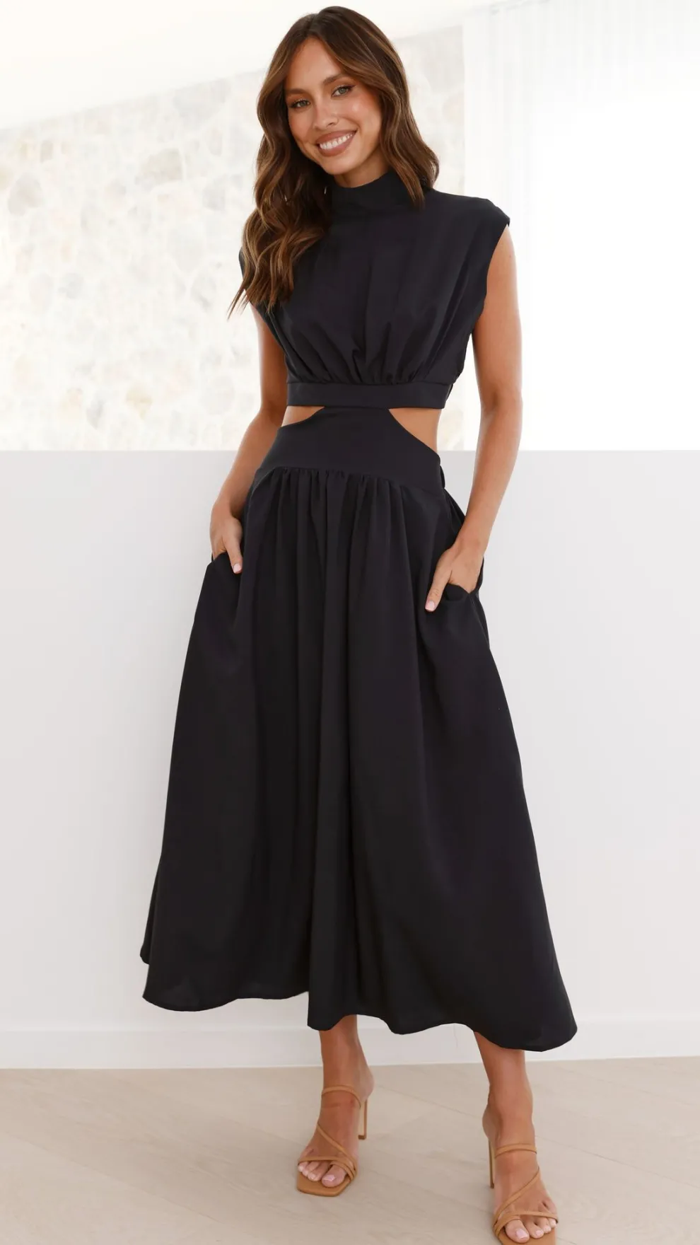 Maddison Midi Dress - Black