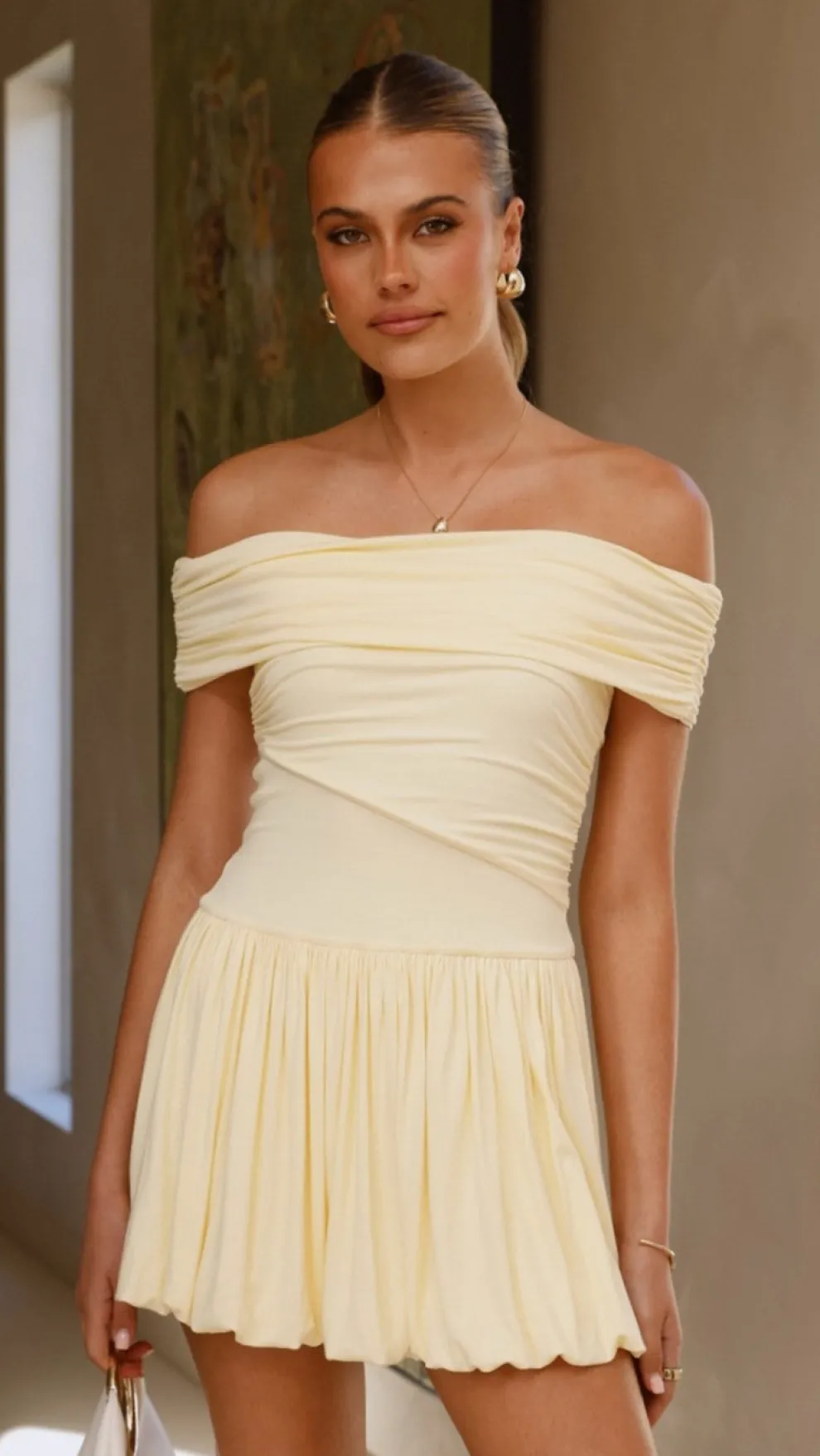 Manalla Mini Dress - Lemon