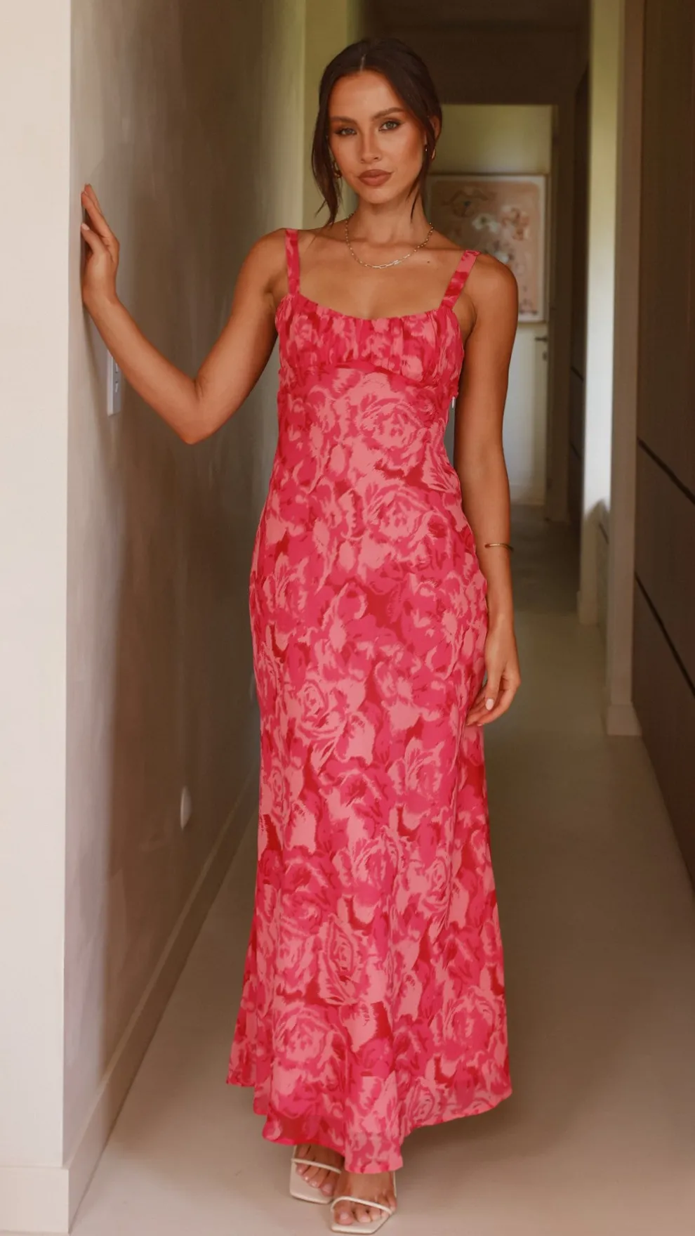 Margo Midi Dress - Pink Floral