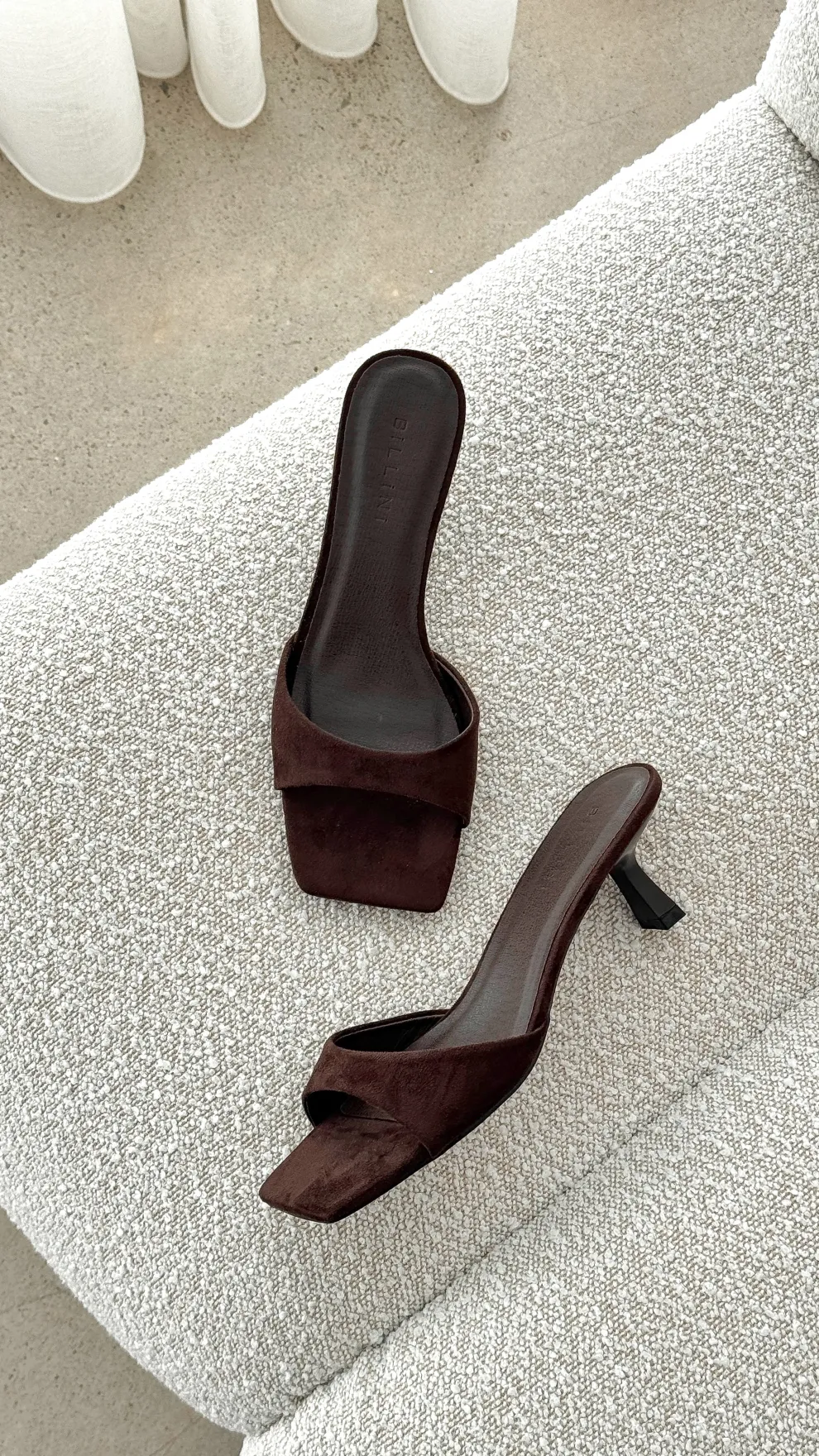 Meadow Heel - Dark Cacao Suede