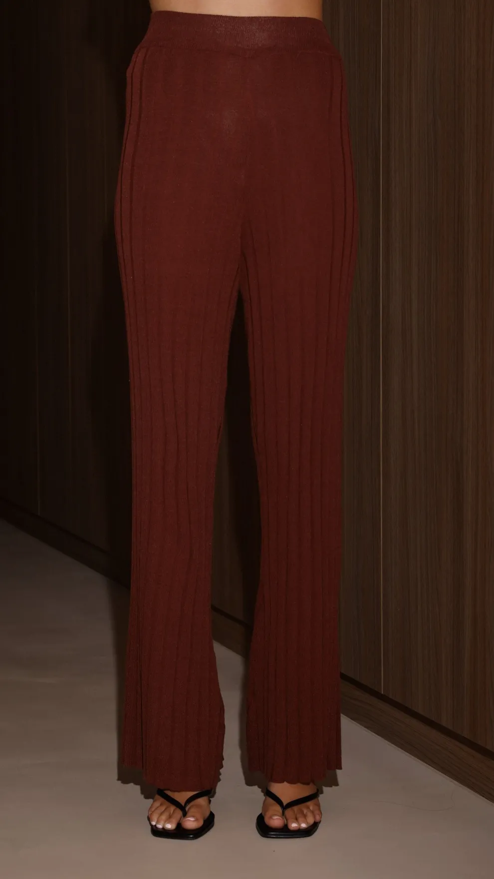 Megan Knit Pants - Chocolate