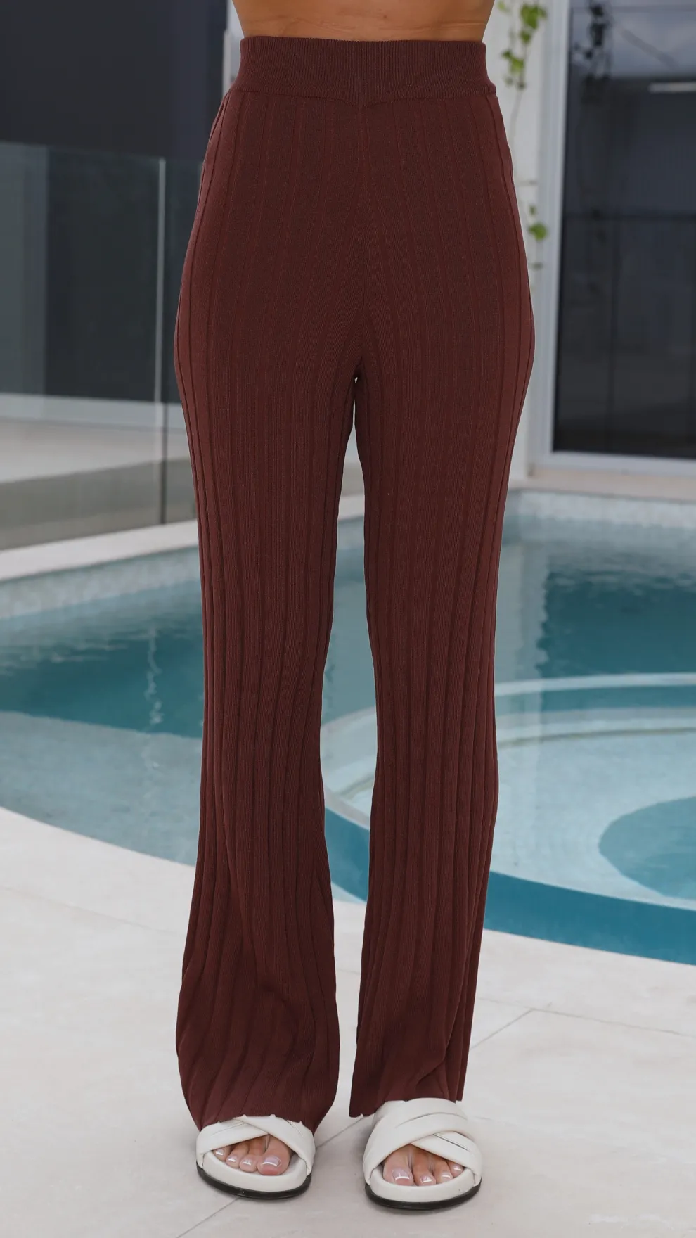 Megan Knit Pants - Chocolate
