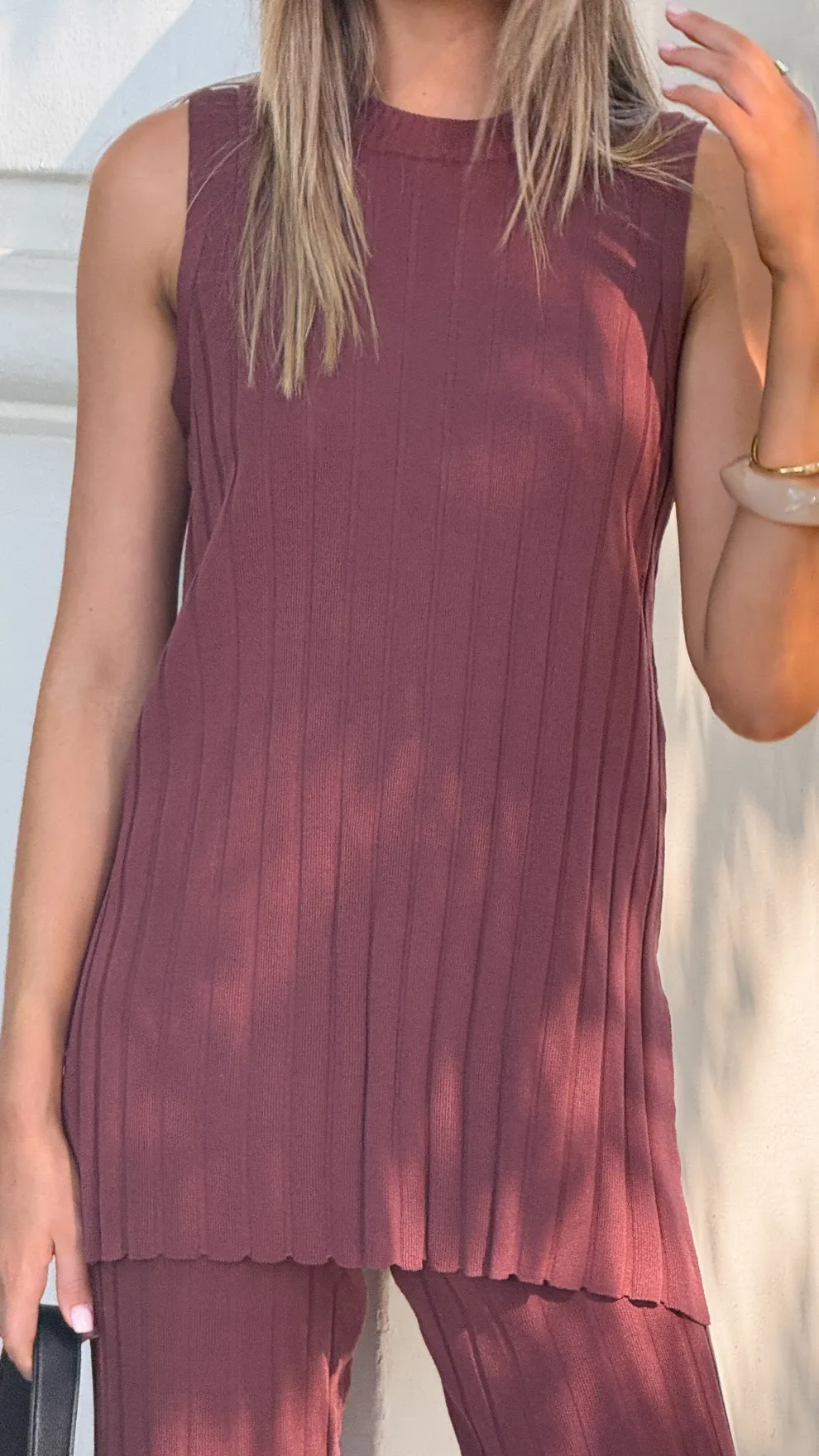 Megan Knit Pants - Chocolate