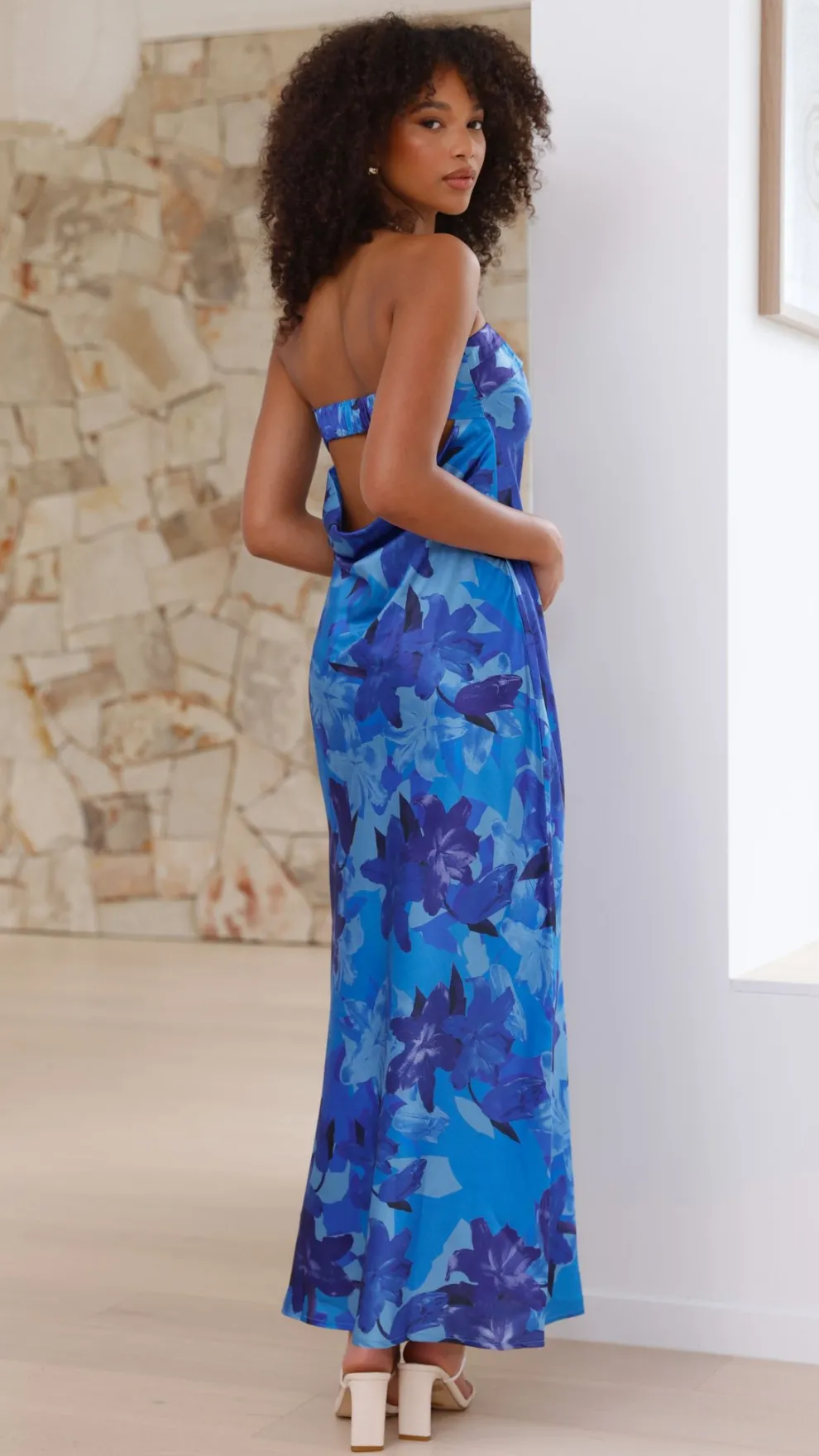 Miya Maxi Dress - Blue Floral