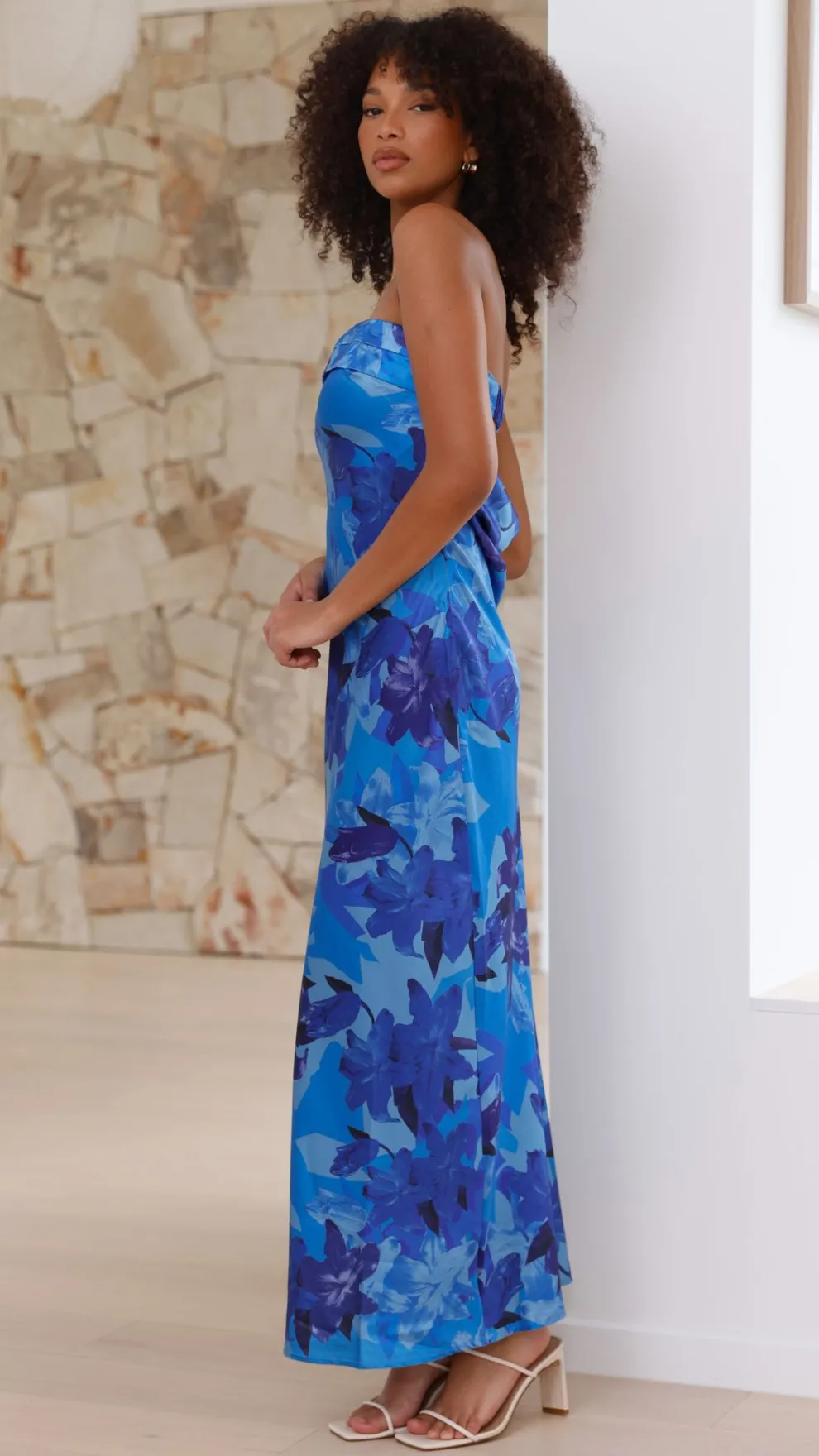 Miya Maxi Dress - Blue Floral