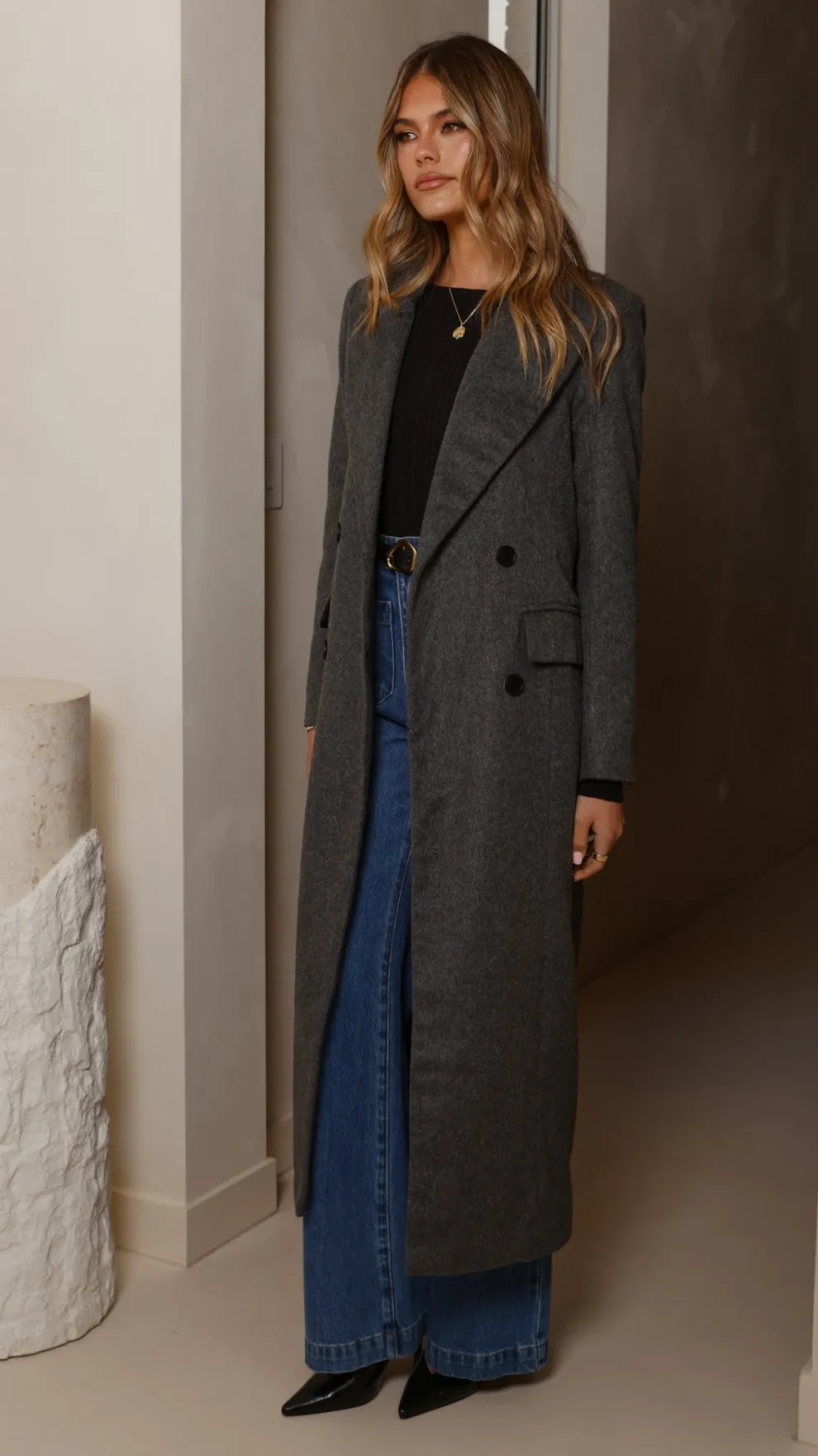 MVN - Lost In New York Coat - Charcoal