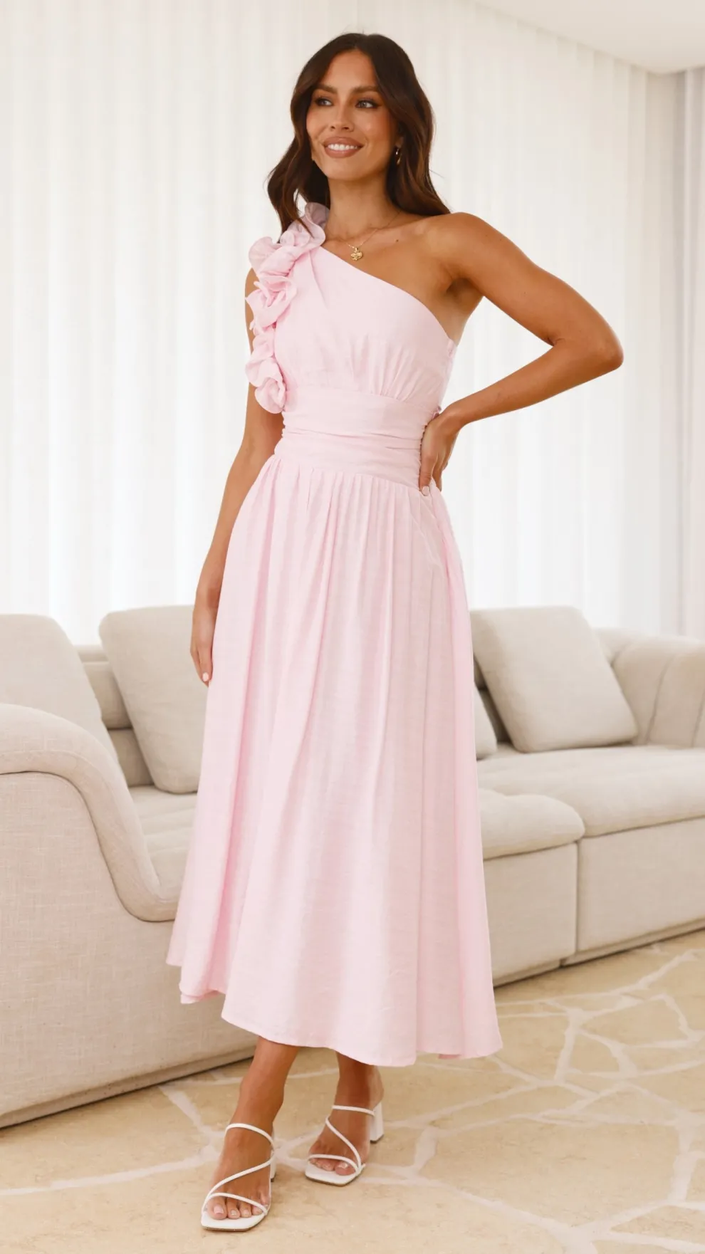 Okalani Midi Dress - Pink