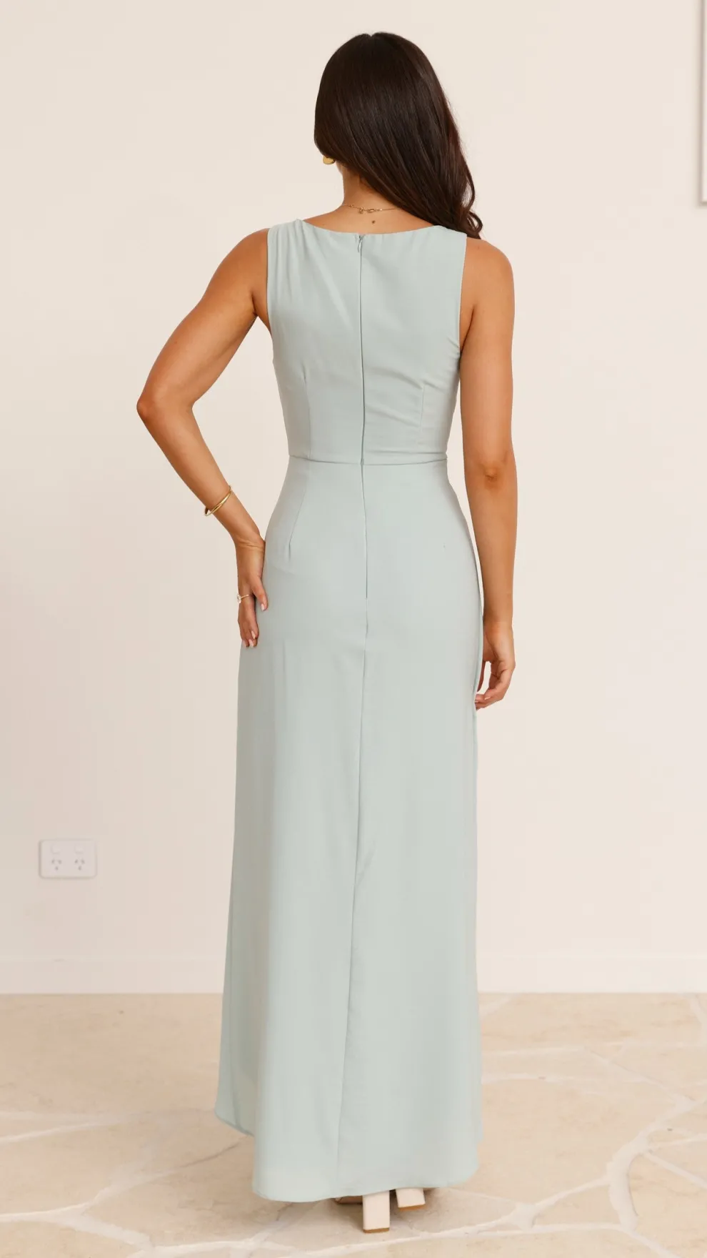 Pamela V Neck Maxi Dress - Sage