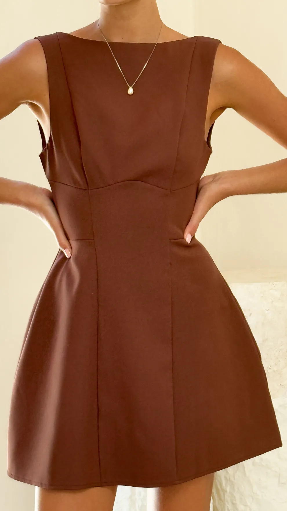 Rafiki Mini Dress - Chocolate