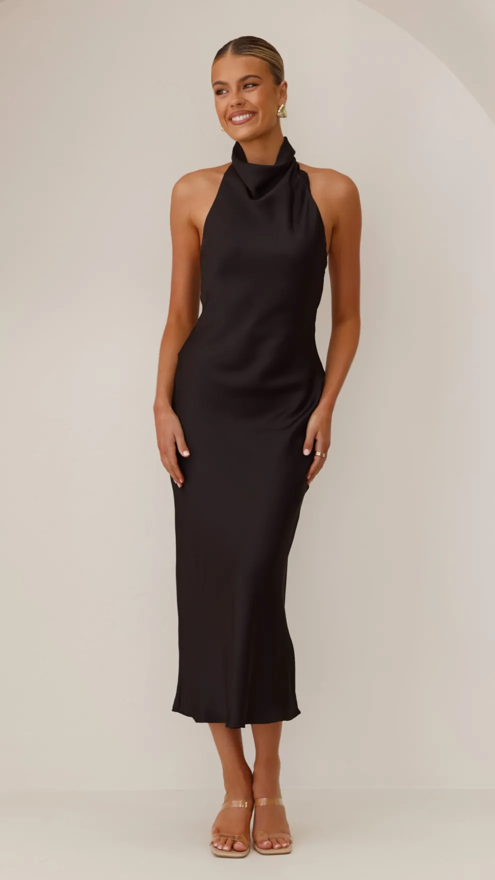 Rina Midi Dress - Black