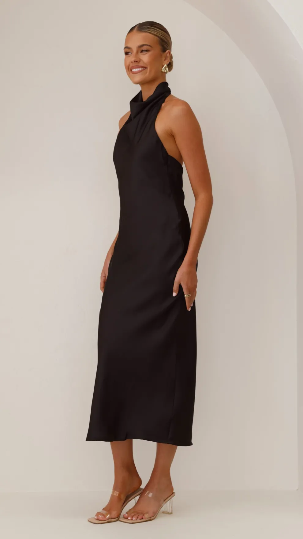 Rina Midi Dress - Black