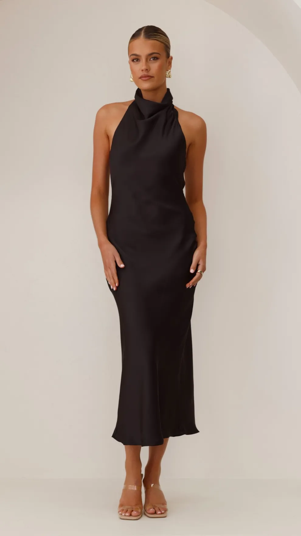 Rina Midi Dress - Black