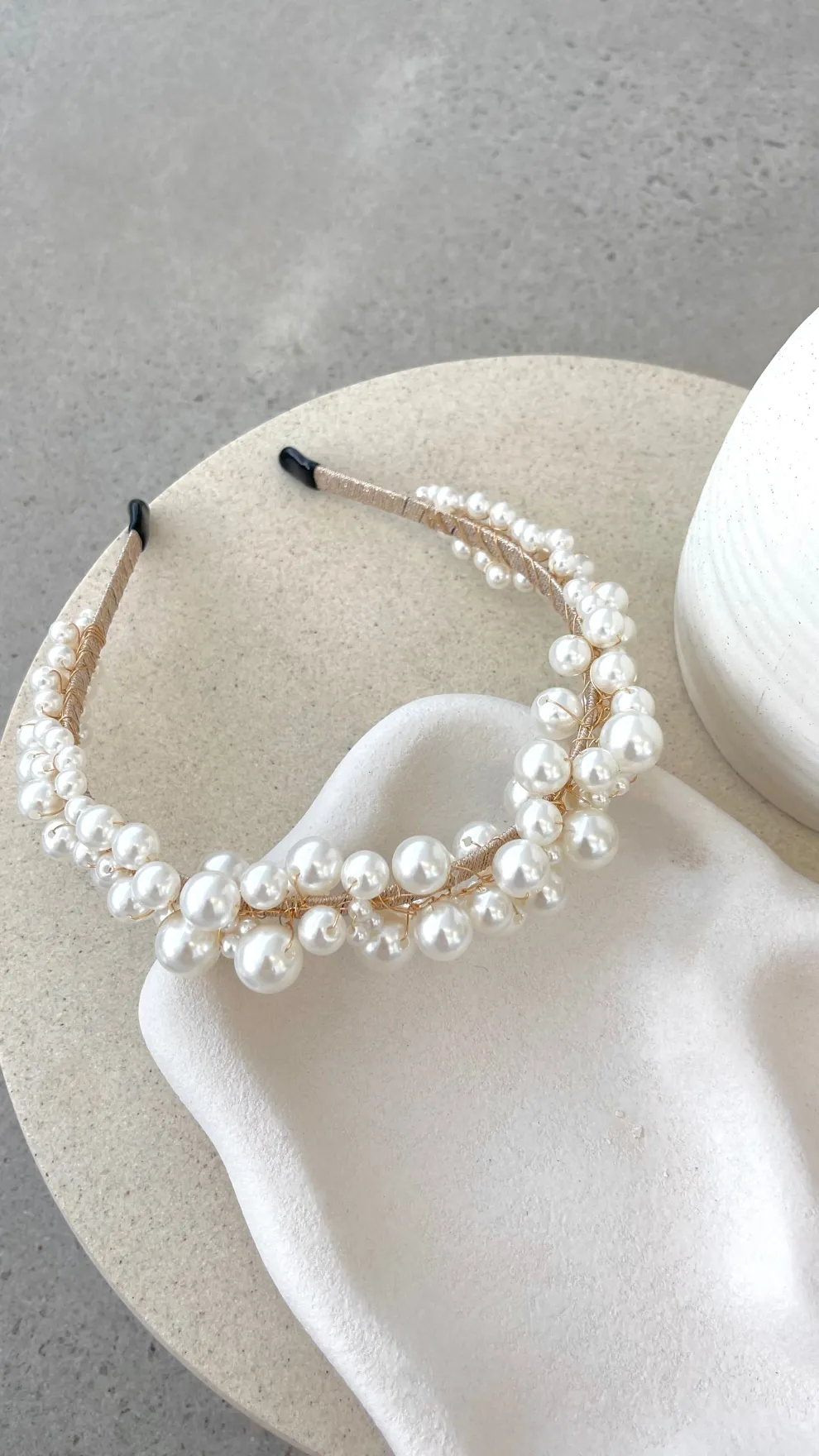 Rochelle Headband - Pearl