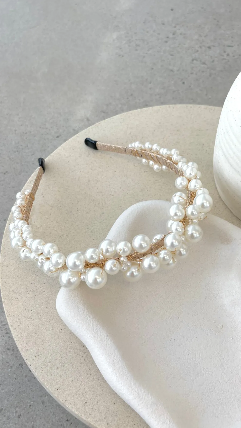 Rochelle Headband - Pearl