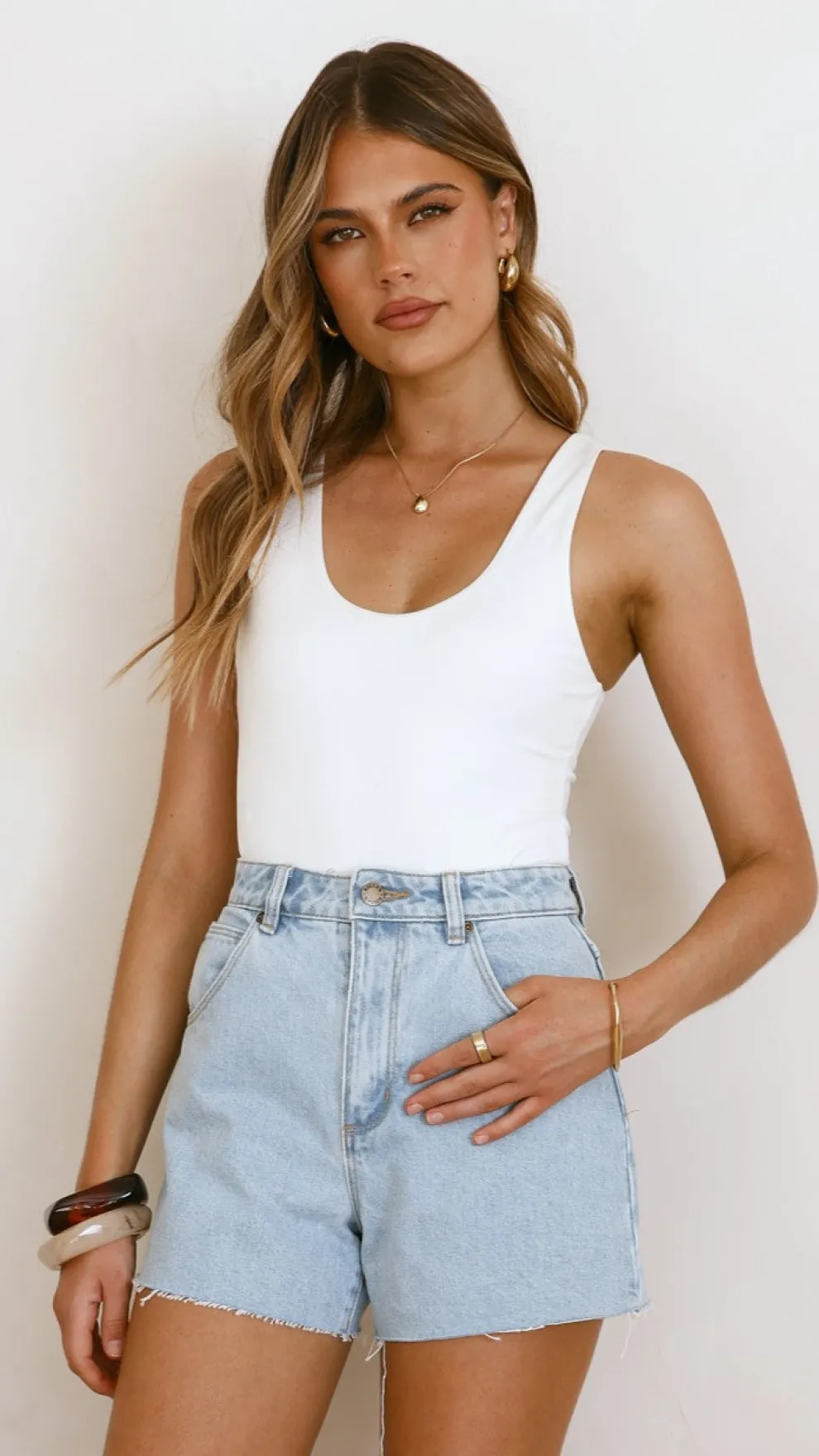 Rollas Mirage Short - Nina Blue Organic