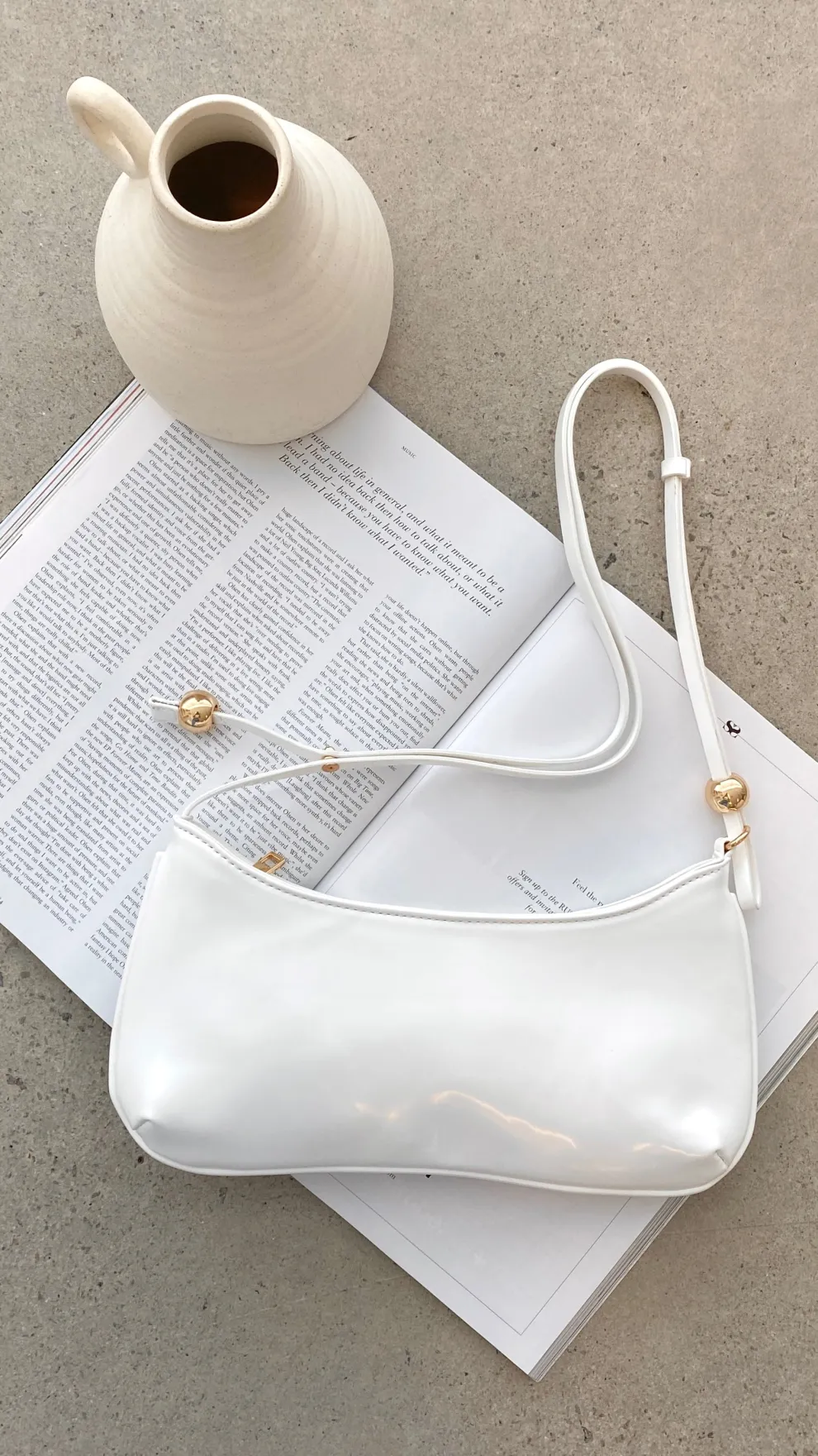 Rosabelle Shoulder Bag - White Shine