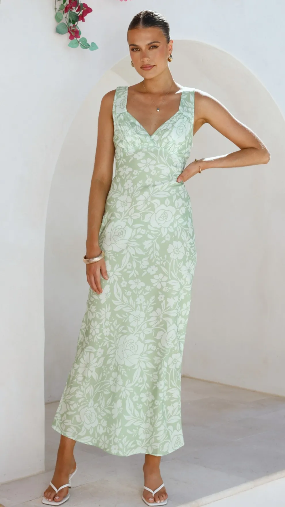 Rubie Maxi Dress - Lime Floral