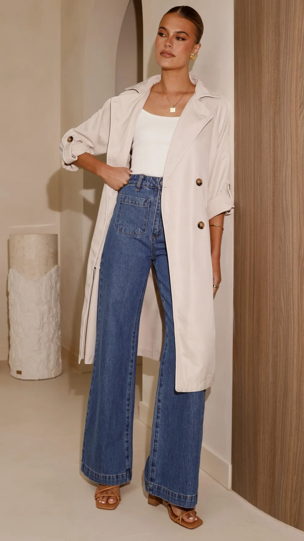 Rylie Trench Coat - Sand