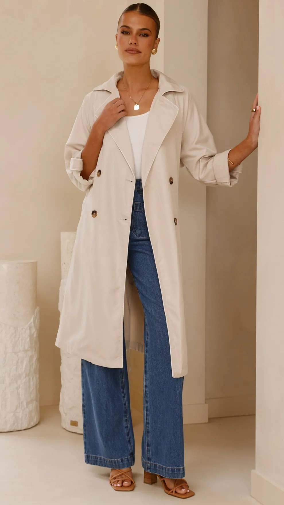 Rylie Trench Coat - Sand