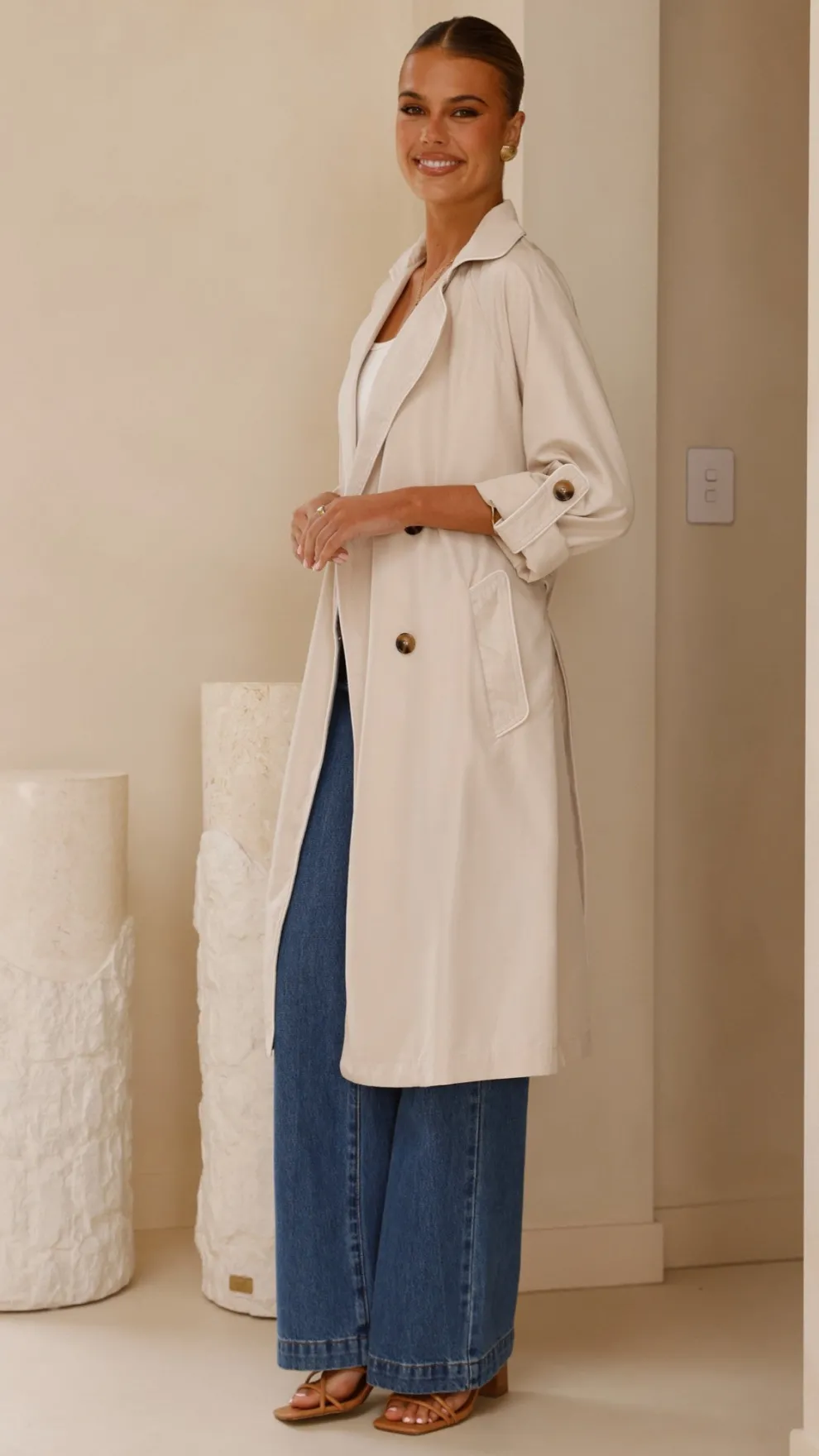 Rylie Trench Coat - Sand