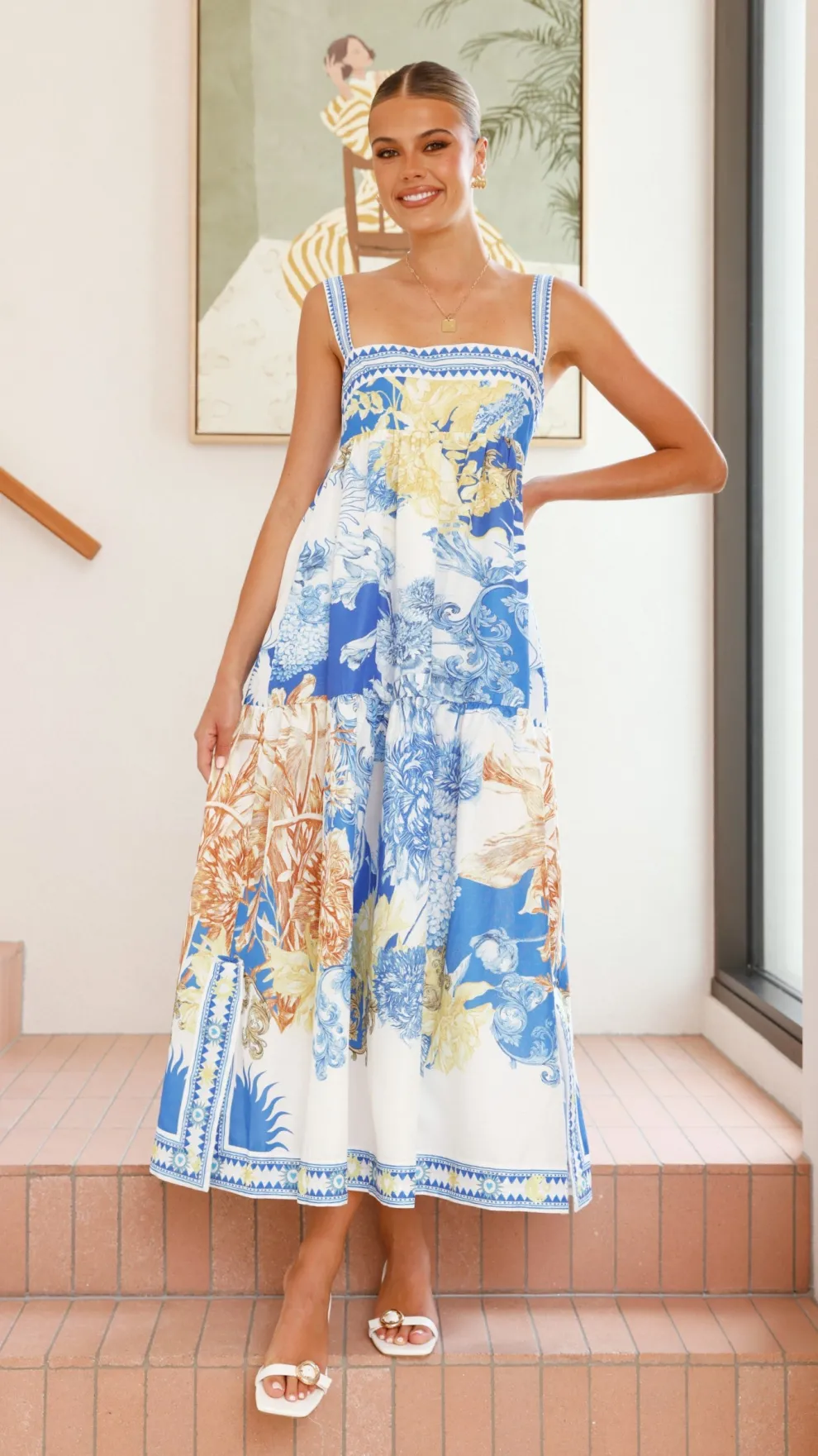 Saleema Maxi Dress - Blue Doll