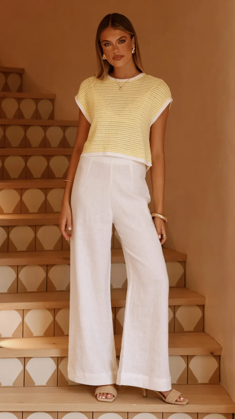 Shoreline Crochet Top - Yellow