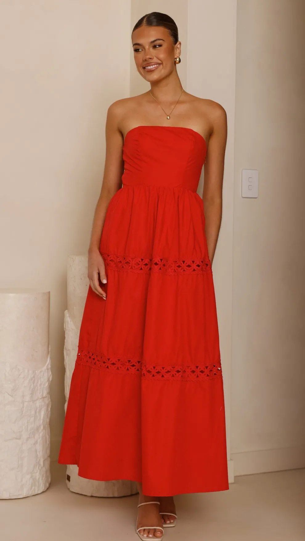 Silene Maxi Dress - Red