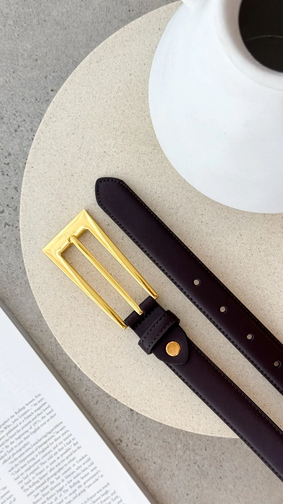 Stacey Belt - Coco / Gold