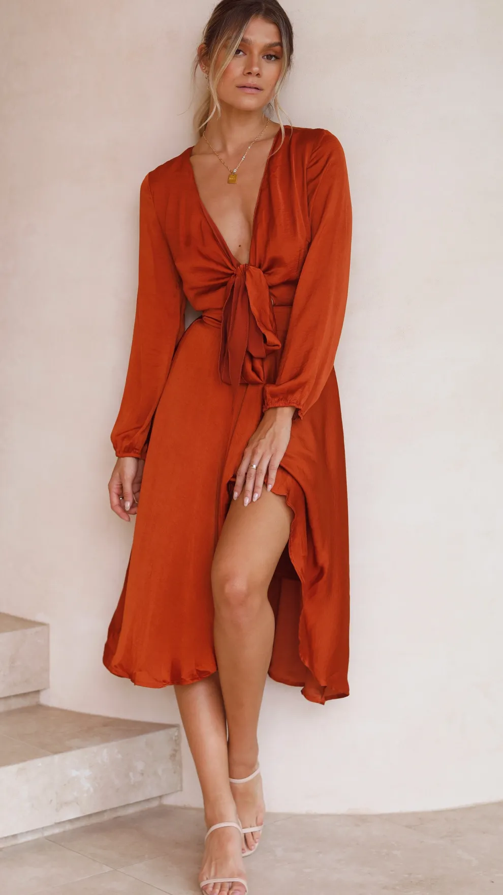 Starry Nights Dress - Rust