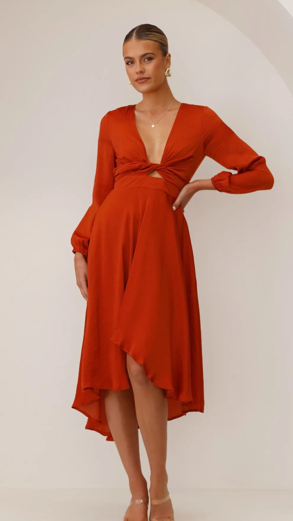 Starry Nights Dress - Rust