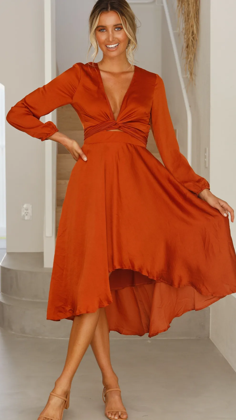 Starry Nights Dress - Rust