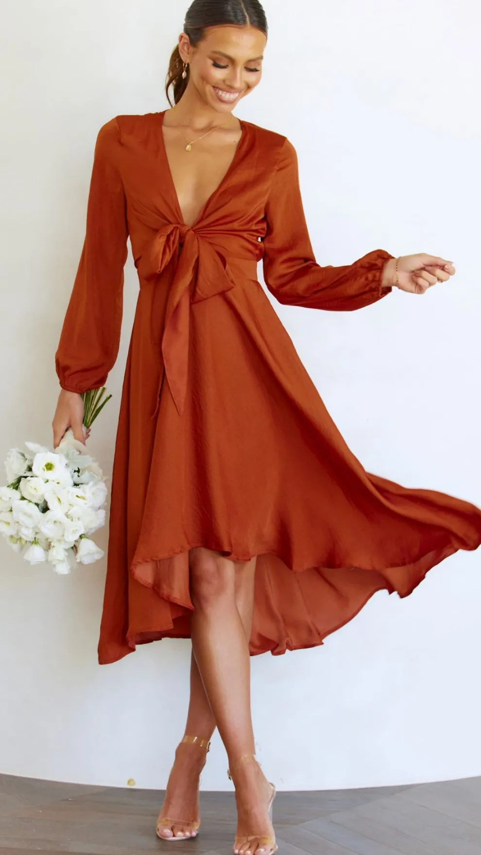 Starry Nights Dress - Rust