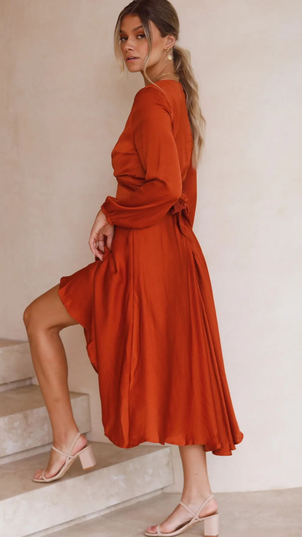 Starry Nights Dress - Rust