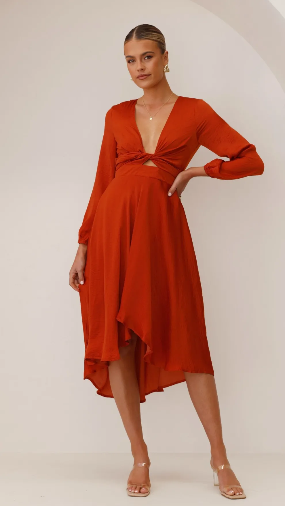 Starry Nights Dress - Rust